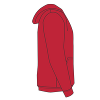 Independent Trading Co. Unisex Heavyweight Full-Zip Hooded Sweatshirt, Red, Right Sleeve view