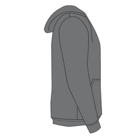 Independent Trading Co. Unisex Heavyweight Full-Zip Hooded Sweatshirt, Solid Charcoal, Right Sleeve view