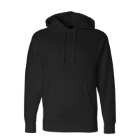 Independent Trading Co. Unisex Heavyweight Hooded Sweatshirt, Black / Black, Front view