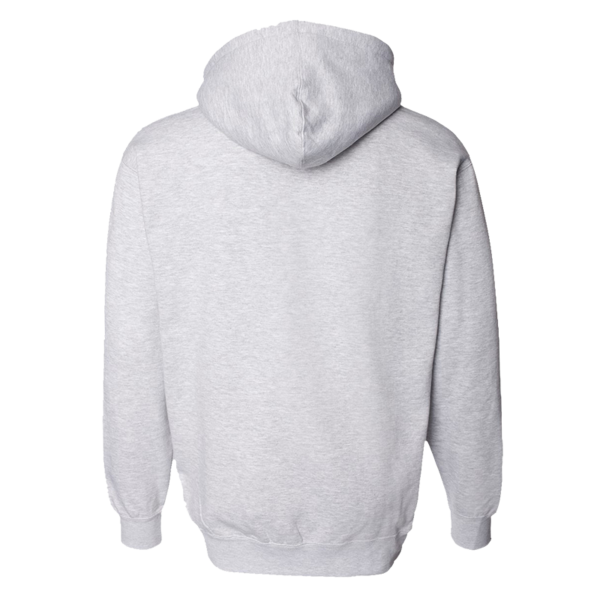 Independent Trading Co. Unisex Heavyweight Hooded Sweatshirt, Grey Heather / Grey Heather, Back view