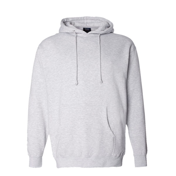 Independent Trading Co. Unisex Heavyweight Hooded Sweatshirt, Grey Heather / Grey Heather, Front view