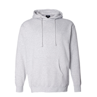 Independent Trading Co. Unisex Heavyweight Hooded Sweatshirt, Grey Heather / Grey Heather, Front view