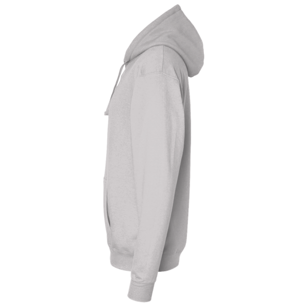 Independent Trading Co. Unisex Heavyweight Hooded Sweatshirt, Grey Heather / Grey Heather, Left Sleeve view