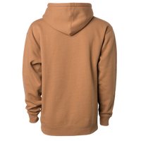 Independent Trading Co. Unisex Heavyweight Hooded Sweatshirt, Saddle / Saddle, Back view
