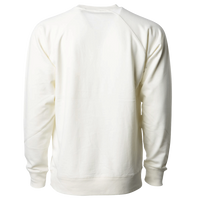 Independent Trading Co. Unisex Icon Lightweight Loopback Terry Crewneck Sweatshirt, Bone, Back view