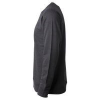 Independent Trading Co. Unisex Icon Lightweight Loopback Terry Crewneck Sweatshirt, Charcoal Heather, Left Sleeve view