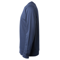 Independent Trading Co. Unisex Icon Lightweight Loopback Terry Crewneck Sweatshirt, Indigo, Left Sleeve view