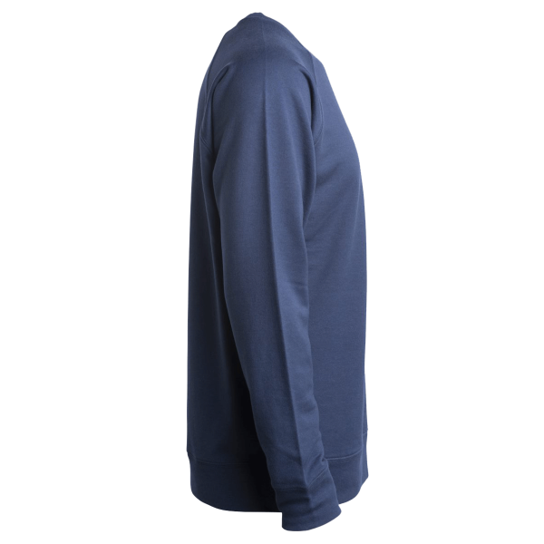 Independent Trading Co. Unisex Icon Lightweight Loopback Terry Crewneck Sweatshirt, Indigo, Right Sleeve view