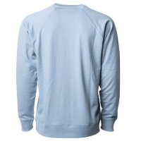 Independent Trading Co. Unisex Icon Lightweight Loopback Terry Crewneck Sweatshirt, Misty Blue, Back view