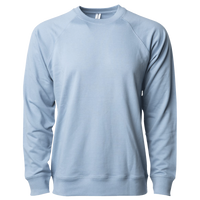 Independent Trading Co. Unisex Icon Lightweight Loopback Terry Crewneck Sweatshirt, Misty Blue, Front view