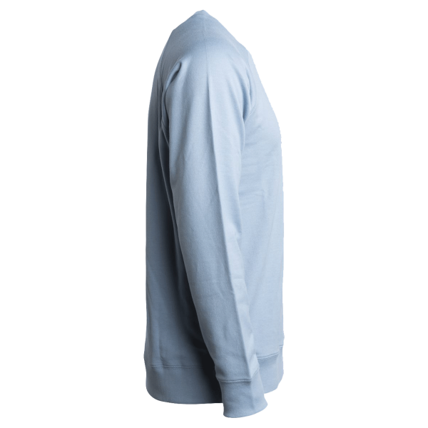 Independent Trading Co. Unisex Icon Lightweight Loopback Terry Crewneck Sweatshirt, Misty Blue, Right Sleeve view