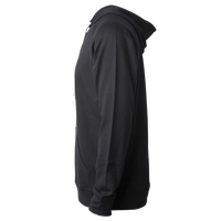 Independent Trading Co. Unisex Icon Lightweight Loopback Terry Full-Zip Hooded Sweatshirt, Black, Left Sleeve view