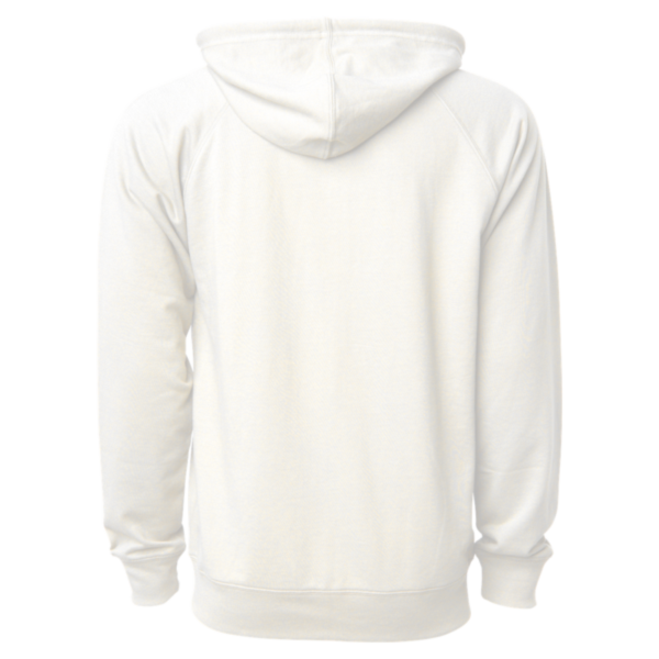 Independent Trading Co. Unisex Icon Lightweight Loopback Terry Full-Zip Hooded Sweatshirt, Bone, Back view