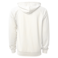Independent Trading Co. Unisex Icon Lightweight Loopback Terry Full-Zip Hooded Sweatshirt, Bone, Back view