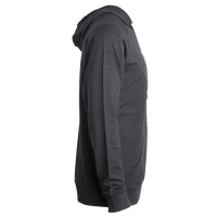 Independent Trading Co. Unisex Icon Lightweight Loopback Terry Full-Zip Hooded Sweatshirt, Charcoal Heather, Right Sleeve view