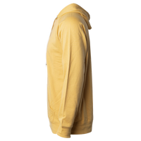 Independent Trading Co. Unisex Icon Lightweight Loopback Terry Full-Zip Hooded Sweatshirt, Harvest Gold, Left Sleeve view
