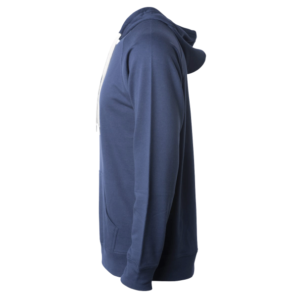 Independent Trading Co. Unisex Icon Lightweight Loopback Terry Full-Zip Hooded Sweatshirt, Indigo, Left Sleeve view