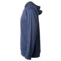 Independent Trading Co. Unisex Icon Lightweight Loopback Terry Full-Zip Hooded Sweatshirt, Indigo, Left Sleeve view
