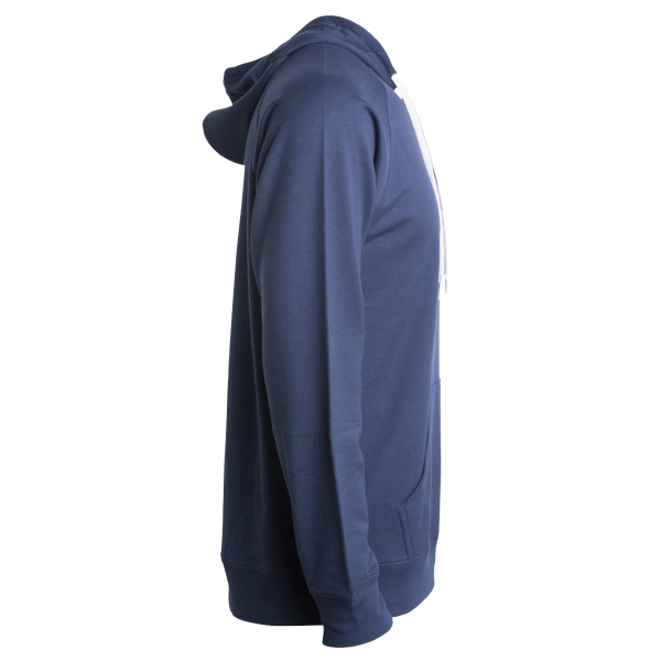 Independent Trading Co. Unisex Icon Lightweight Loopback Terry Full-Zip Hooded Sweatshirt, Indigo, Right Sleeve view