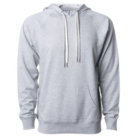 Independent Trading Co. Unisex Icon Lightweight Loopback Terry Hooded Sweatshirt, Athletic Heather, Front view