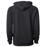 Independent Trading Co. Unisex Icon Lightweight Loopback Terry Hooded Sweatshirt, Black, Back view