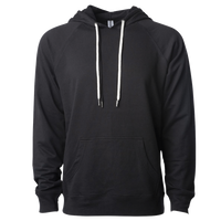Independent Trading Co. Unisex Icon Lightweight Loopback Terry Hooded Sweatshirt, Black, Front view