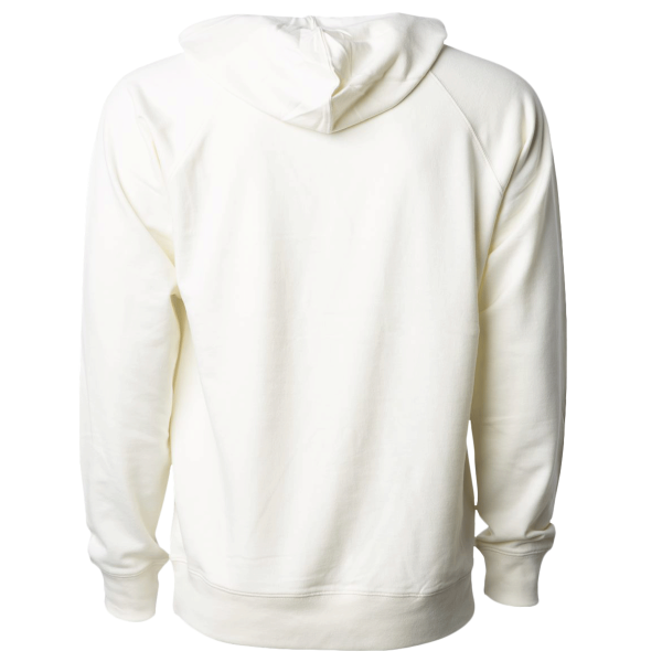 Independent Trading Co. Unisex Icon Lightweight Loopback Terry Hooded Sweatshirt, Bone, Back view