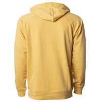 Independent Trading Co. Unisex Icon Lightweight Loopback Terry Hooded Sweatshirt, Harvest Gold, Back view