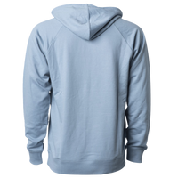 Independent Trading Co. Unisex Icon Lightweight Loopback Terry Hooded Sweatshirt, Misty Blue, Back view