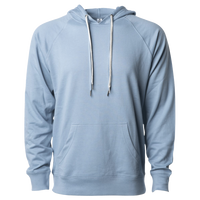 Independent Trading Co. Unisex Icon Lightweight Loopback Terry Hooded Sweatshirt, Misty Blue, Front view