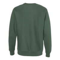 Independent Trading Co. Unisex Legend Premium Heavyweight Cross-Grain Crewneck Sweatshirt, Alpine Green, Back view