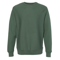 Independent Trading Co. Unisex Legend Premium Heavyweight Cross-Grain Crewneck Sweatshirt, Alpine Green, Front view