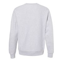 Independent Trading Co. Unisex Legend Premium Heavyweight Cross-Grain Crewneck Sweatshirt, Grey Heather, Back view
