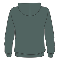 Independent Trading Co. Unisex Legend Premium Heavyweight Cross-Grain Hooded Sweatshirt, Alpine Green, Back view