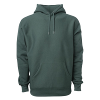 Independent Trading Co. Unisex Legend Premium Heavyweight Cross-Grain Hooded Sweatshirt, Alpine Green, Front view