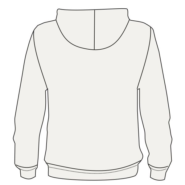 Independent Trading Co. Unisex Legend Premium Heavyweight Cross-Grain Hooded Sweatshirt, Bone, Back view