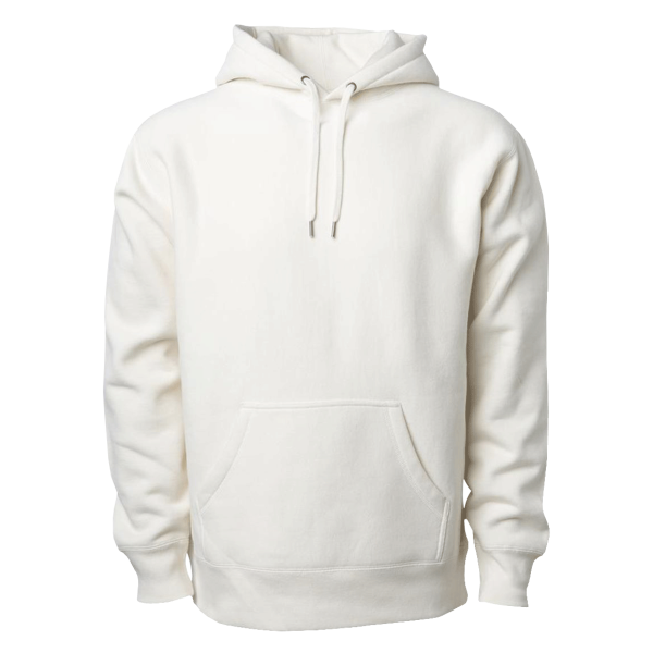 Independent Trading Co. Unisex Legend Premium Heavyweight Cross-Grain Hooded Sweatshirt, Bone, Front view