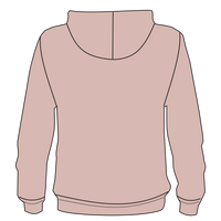 Independent Trading Co. Unisex Legend Premium Heavyweight Cross-Grain Hooded Sweatshirt, Dusty Pink, Back view