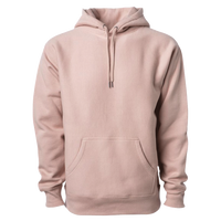 Independent Trading Co. Unisex Legend Premium Heavyweight Cross-Grain Hooded Sweatshirt, Dusty Pink, Front view