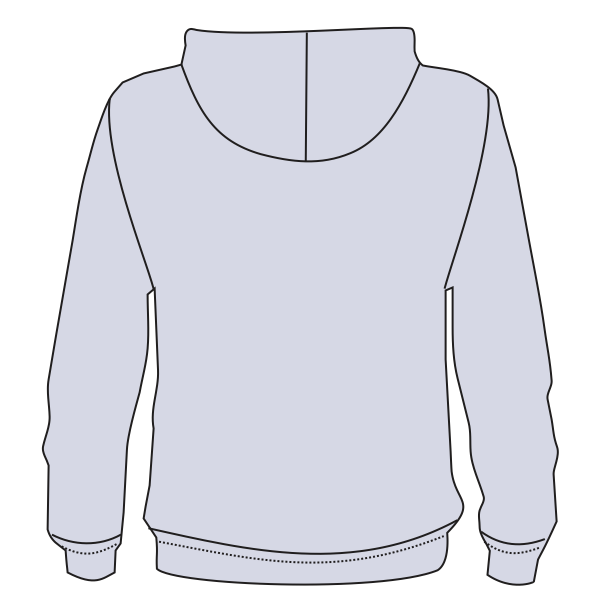 Independent Trading Co. Unisex Legend Premium Heavyweight Cross-Grain Hooded Sweatshirt, Grey Heather, Back view