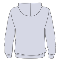 Independent Trading Co. Unisex Legend Premium Heavyweight Cross-Grain Hooded Sweatshirt, Grey Heather, Back view