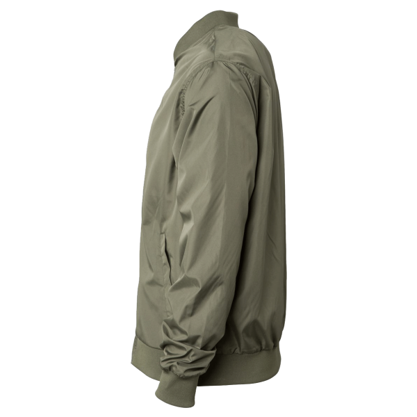 Independent Trading Co. Unisex Lightweight Bomber Jacket, Army / Army, Left Sleeve view