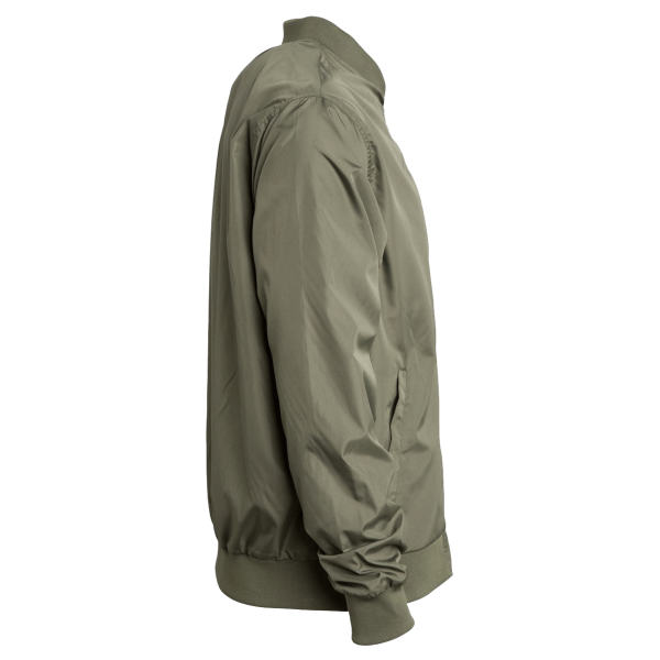 Independent Trading Co. Unisex Lightweight Bomber Jacket, Army / Army, Right Sleeve view