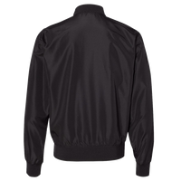 Independent Trading Co. Unisex Lightweight Bomber Jacket, Black / Black, Back view