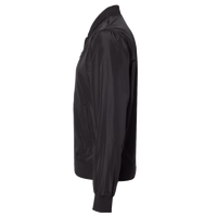Independent Trading Co. Unisex Lightweight Bomber Jacket, Black / Black, Left Sleeve view