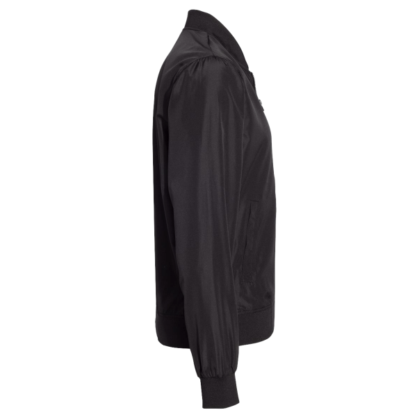 Independent Trading Co. Unisex Lightweight Bomber Jacket, Black / Black, Right Sleeve view