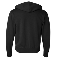 Independent Trading Co. Unisex Lightweight Full-Zip Hooded Sweatshirt, Black, Back view