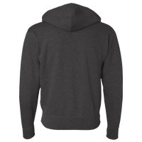 Independent Trading Co. Unisex Lightweight Full-Zip Hooded Sweatshirt, Charcoal Heather, Back view