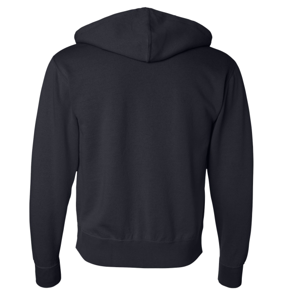 Independent Trading Co. Unisex Lightweight Full-Zip Hooded Sweatshirt, Classic Navy, Back view