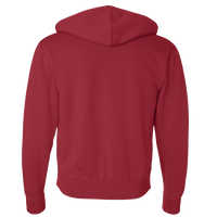 Independent Trading Co. Unisex Lightweight Full-Zip Hooded Sweatshirt, Red, Back view